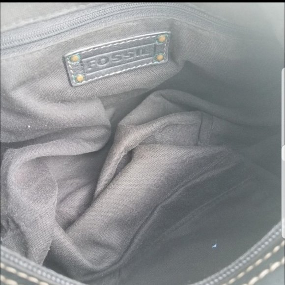 Fossil black leather shoulder bag - Picture 3 of 6